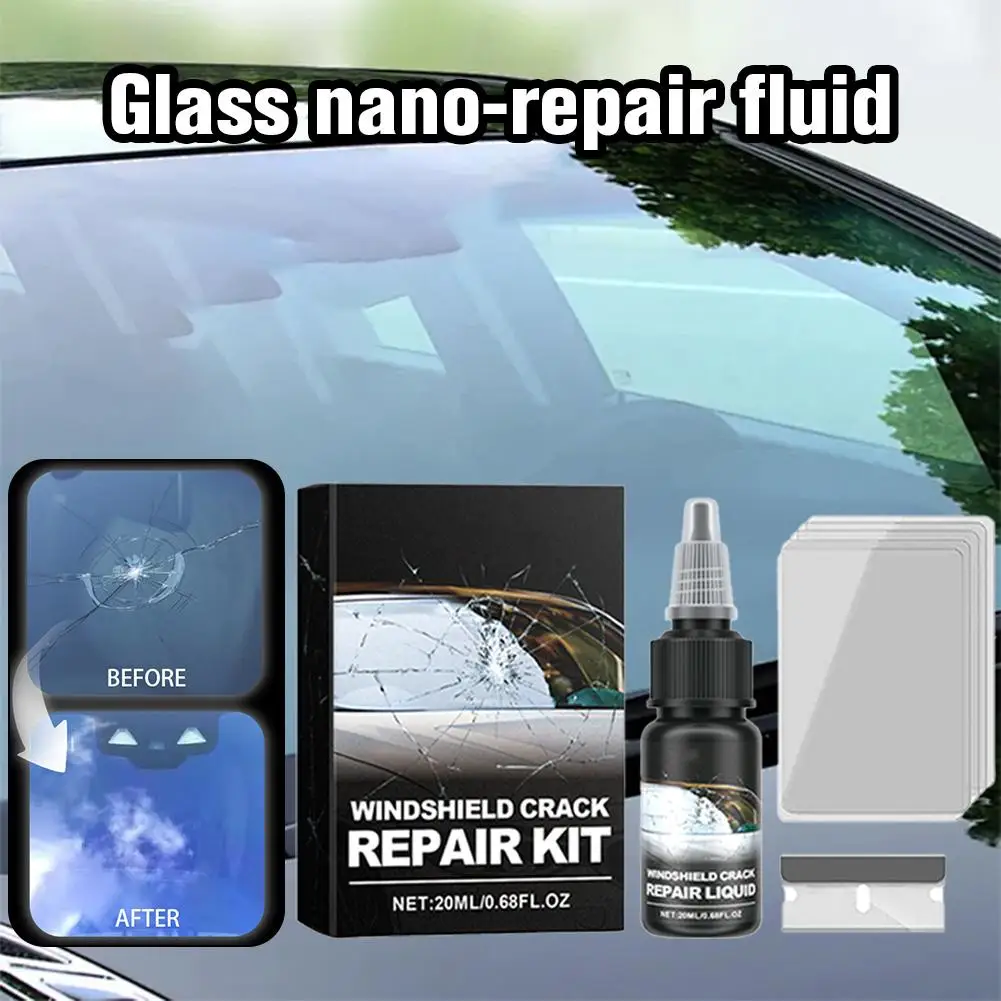 طقم تصليح خدش زجاج السيارة، 2025 طقم تصليح شقوق الزجاج الأمامي الجديد، إصلاح الزجاج الأمامي الكراك إصلاح السيارة العالمي السائل الانفلونزا M9Z2 #2