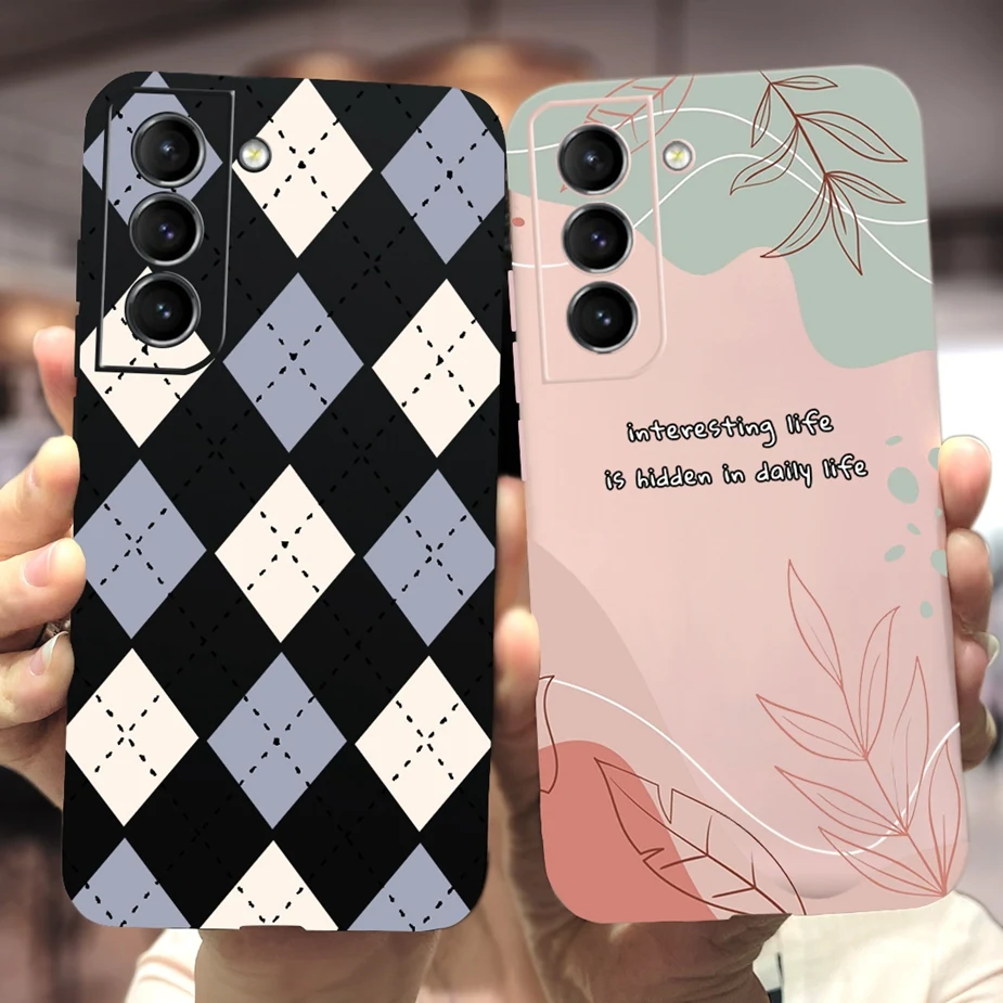 For Samsung Galaxy S21 FE Case S21 Plus 5G Soft Silicone Stylish Candy Painted Cover For Samsung S 21 Ultra S21+ S21FE Case Capa