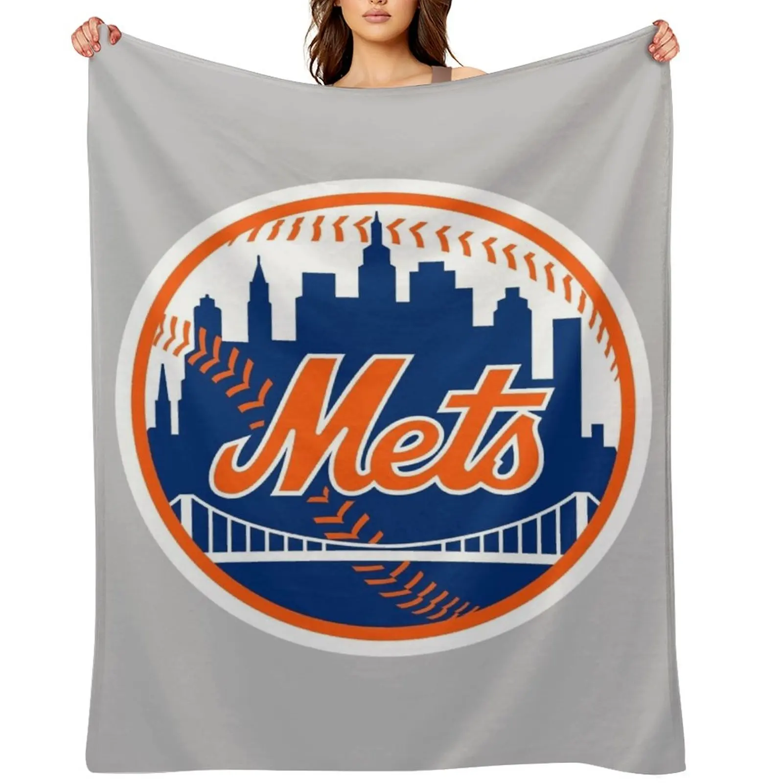 

funnyMets-New-Yorkicon Throw Blanket Baby Luxury Designer Custom wednesday Blankets