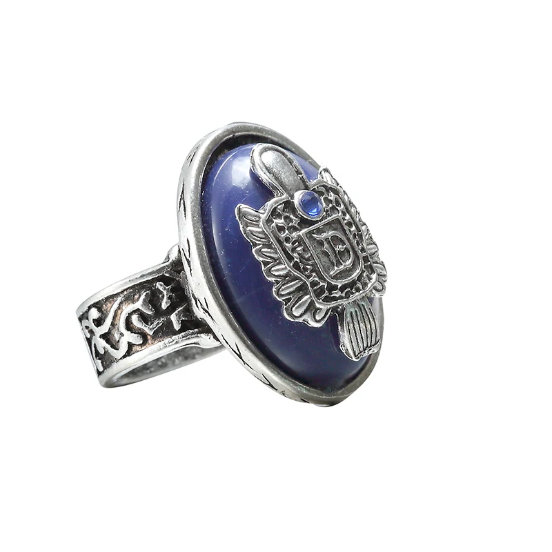 Fashion Vintage Charm Bule Punk Damon Vampire Diaries Ring women jewelry,original factory supply