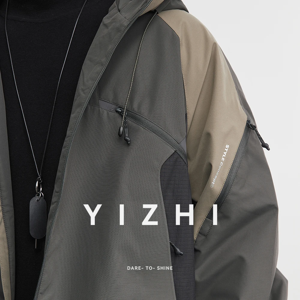 Giacca in cotone con cappuccio da uomo alla moda 2025 Autunno Inverno Nuova giacca in cotone caldo per esterni Giacca con cappuccio a blocchi di colore