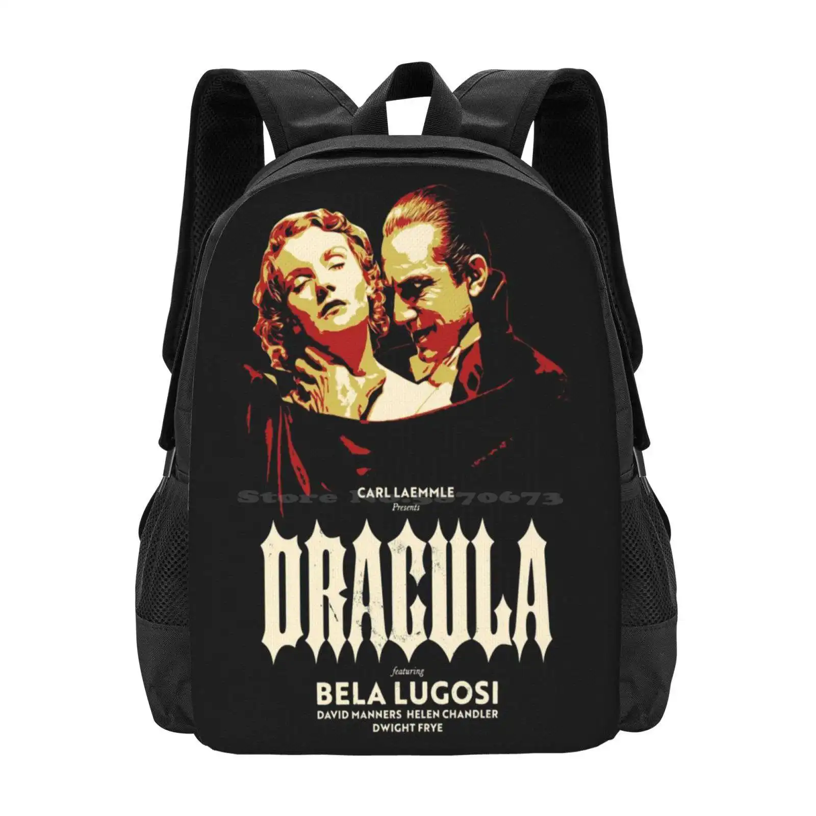 Dracula Klassieke Horrorfilm Origineel Ontwerp Hot Sale Rugzak Mode Tassen Universele Bela Lugosi 1931 Horror Gothic Vampier