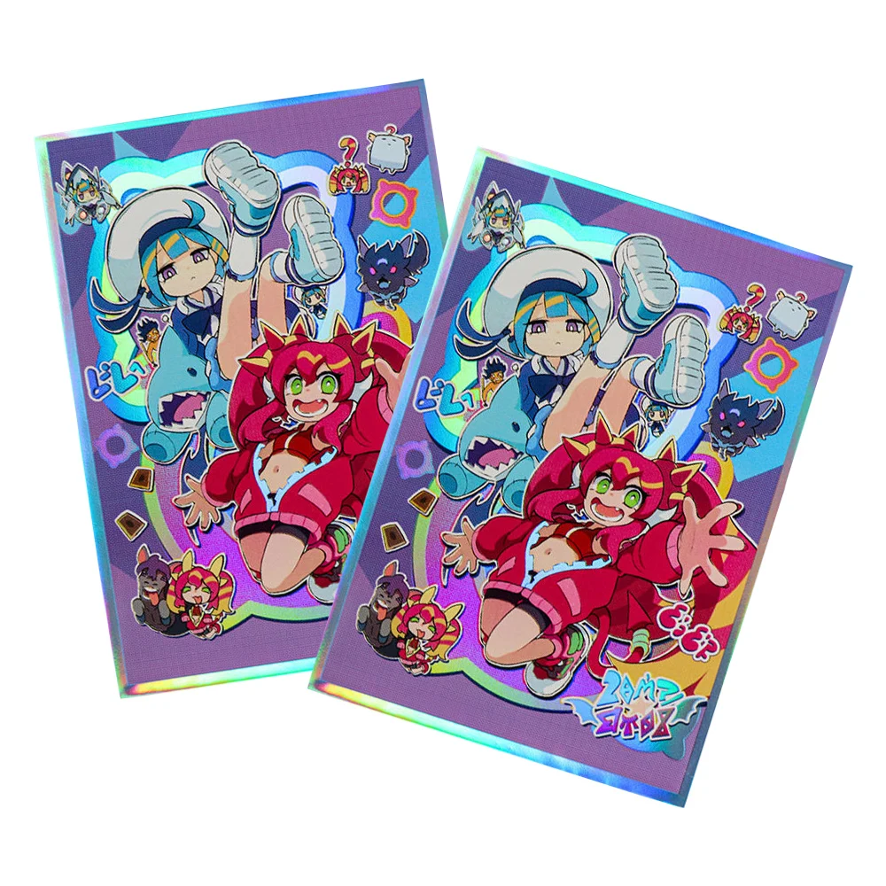 50PCS 63*90mm Twins Art Printing Anime Card Sleeves Perfect Fit YGO Card Protector for PTCG Cards Trading Cards