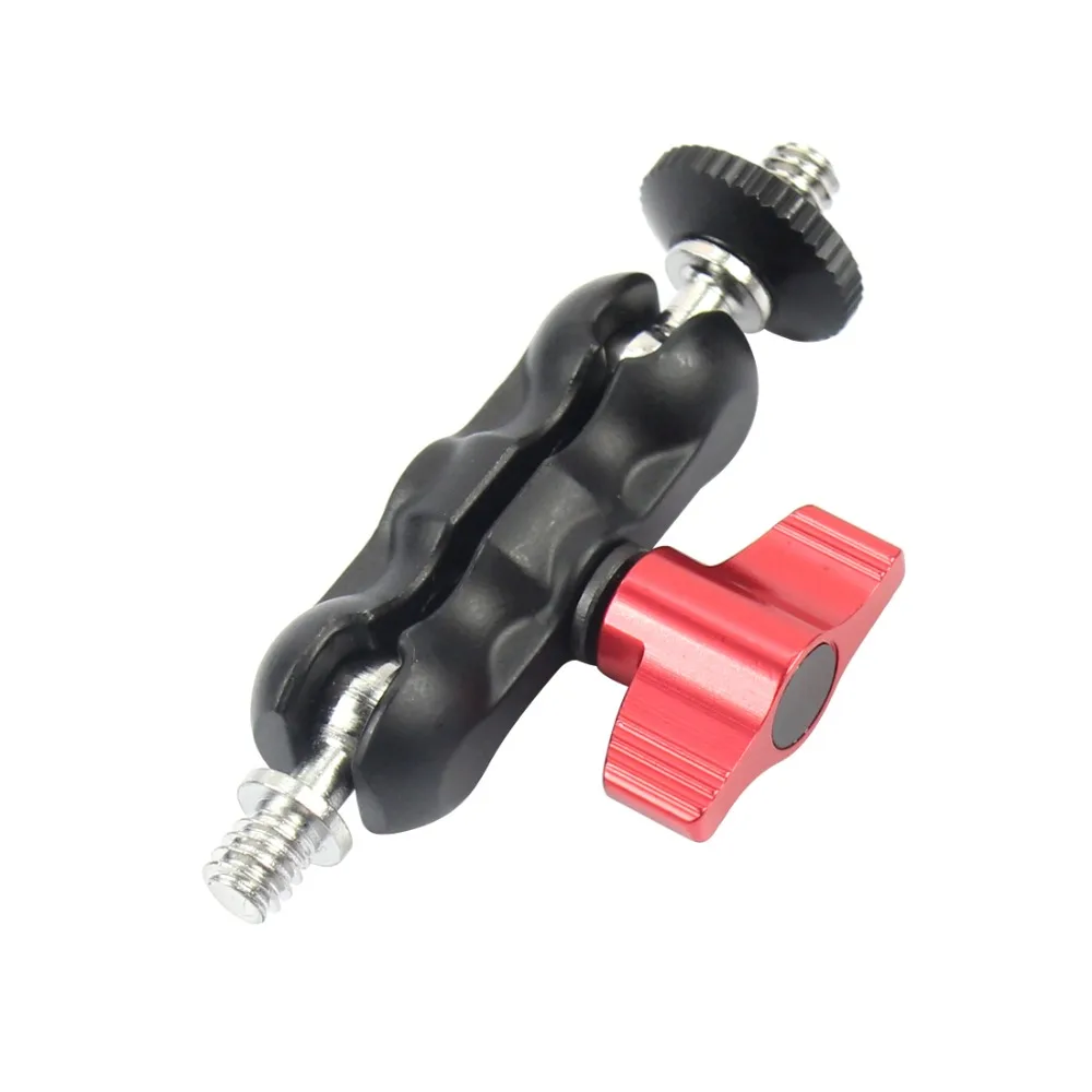 Universeller magischer Arm mit kleiner Kugelkopf-Monitor halterung Doppel 1/4 "Schraube für Sony Canon Kamera Zubehör Stativ Telefon clip – Detail 2