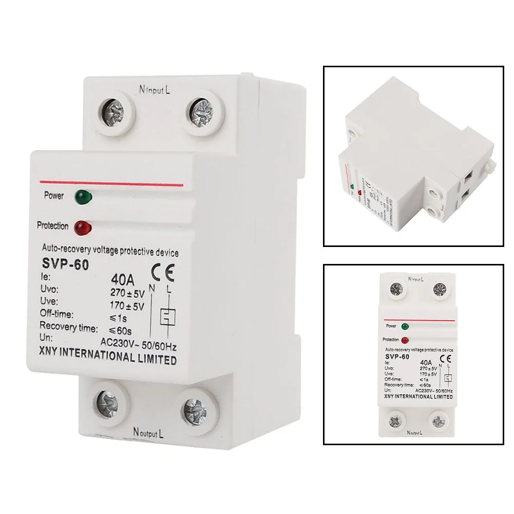 

Intelligent Single-Phase Voltage Protector 230V 63A with Overvoltage Undervoltage Protection for Home & Office Electrical Safety