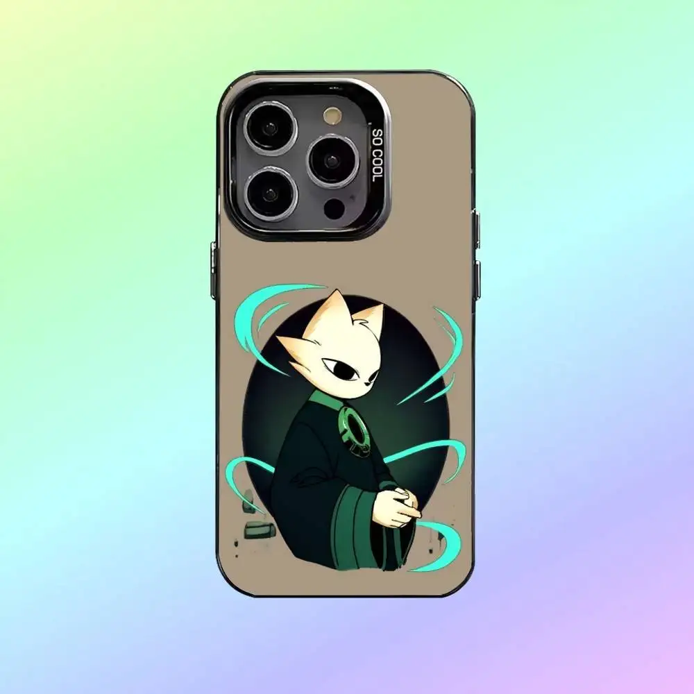 N-Nine s-sols jeu coque de téléphone pour iPhone17,16,15,14,13,12,11 coque de téléphone argentée colorée Funda couverture