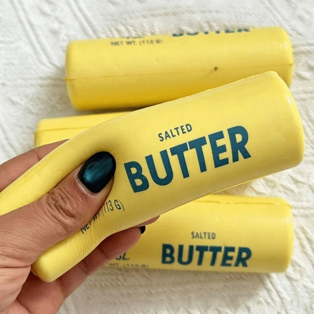 New Cheese Butter Stick Squeeze Slow Rising Stress Relief Pinch Hand Relaxation Stick Fidget