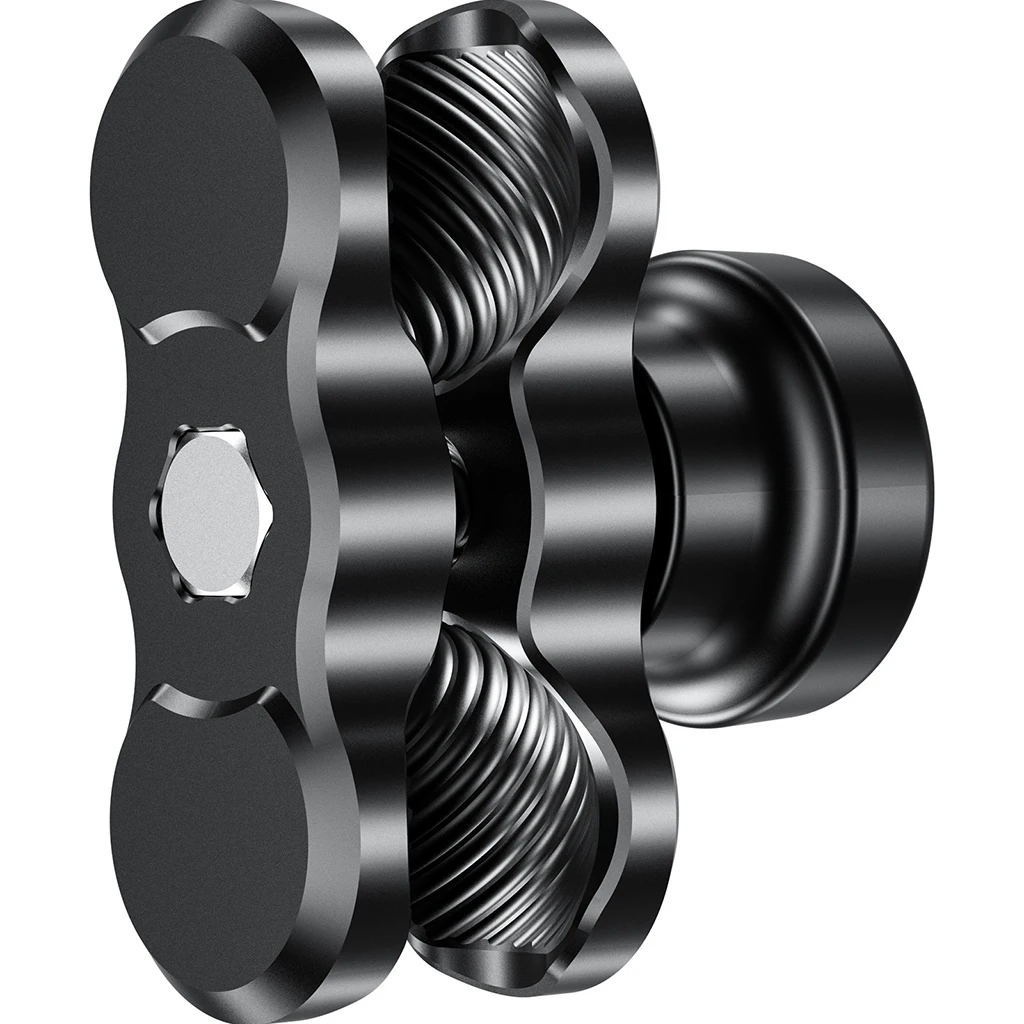 Алюминиевый зажим-бабочка для дайвинга с двумя отверстиями, зажим с шаровой головкой для 1 дюймового шарового адаптера, кронштейн светильник водной съемки