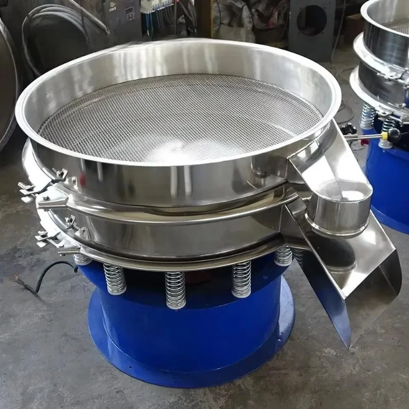 Stainless Steel Industrial Round Vibration Sifter Tobacco Powder Sieve Machine Cassava Flour Vibrating Separator Screen