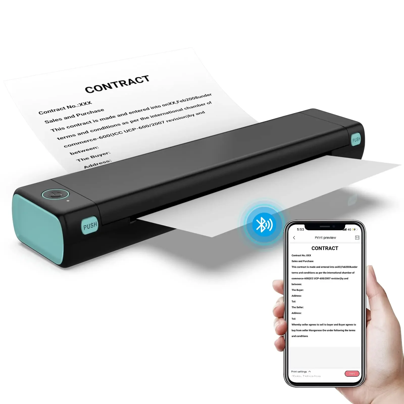 2026 Phomemo M08F China Manufacturer No Ink Portable A4 Printer A4 Bluetooth Portable Bluetooth Wireless Printer Support Mac