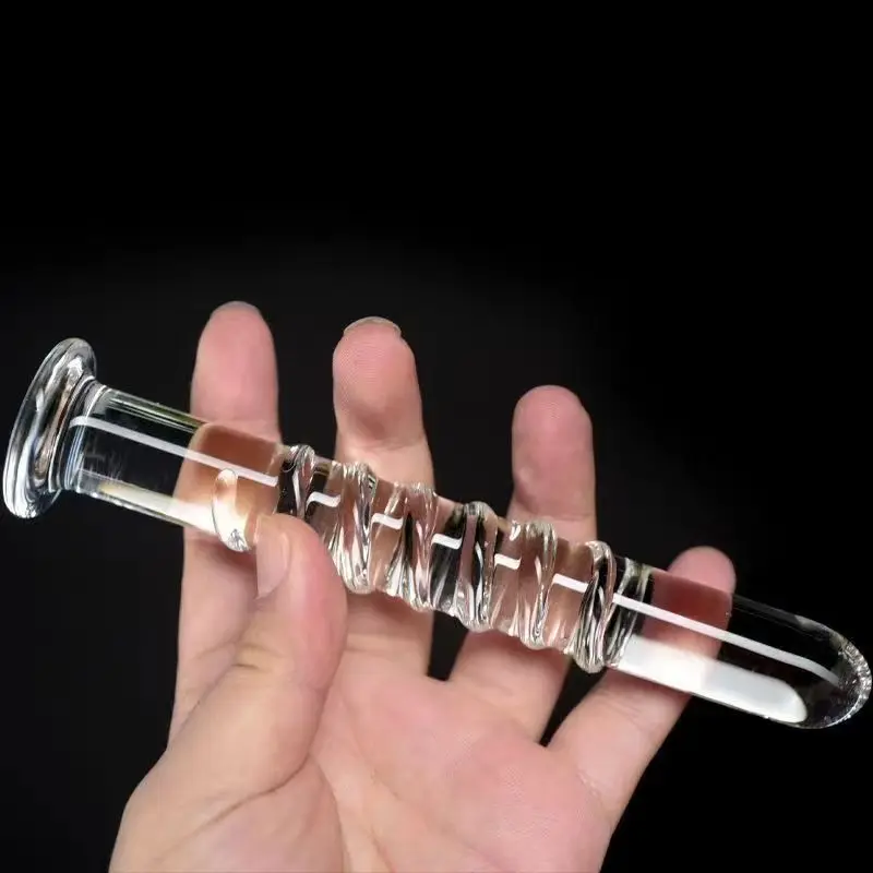 Crystal Glass Realistic Dildo 6 Size Anal Butt Plug G-spot Stimulation Beads Prostate Massage for Women Anal Plug Sex Toys