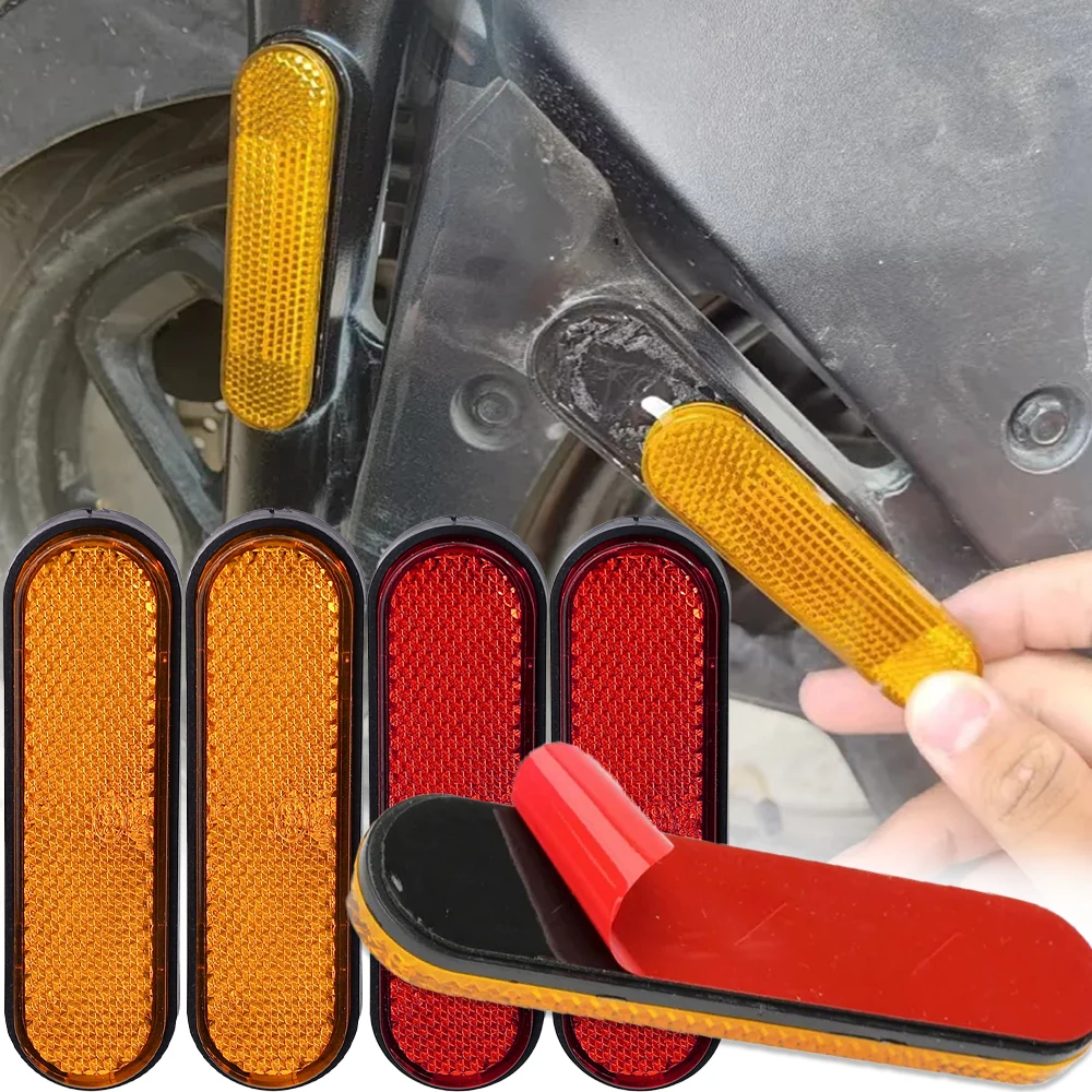 AliExpress Universal Motorcycle Bike Safe Self-adhesive Reflector Warning Device Lights Car Front Rear Warning Outdoor Cycling Accessories