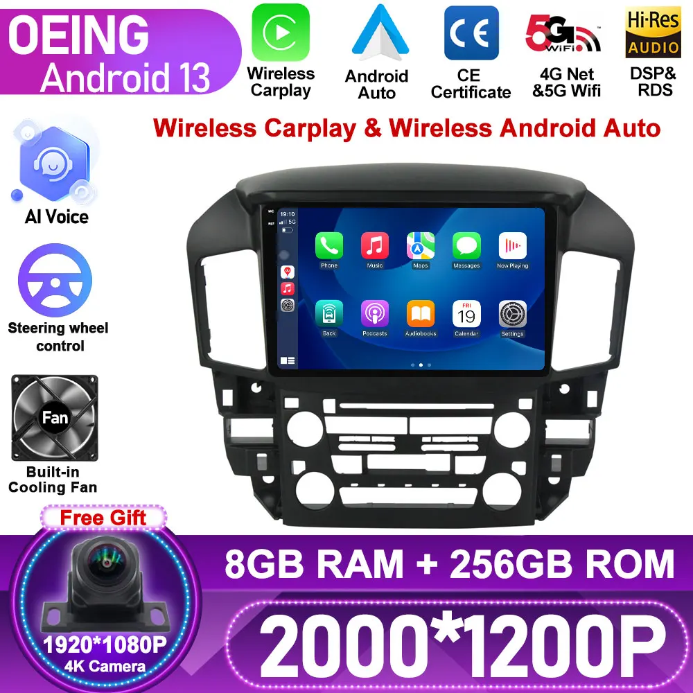 

8G+256G Android For Lexus RX300 XU10 1997 - 2003 Car Radio Multimedia Video Player Navigation Stereo GPS Auto No 2din 2 Din DVD