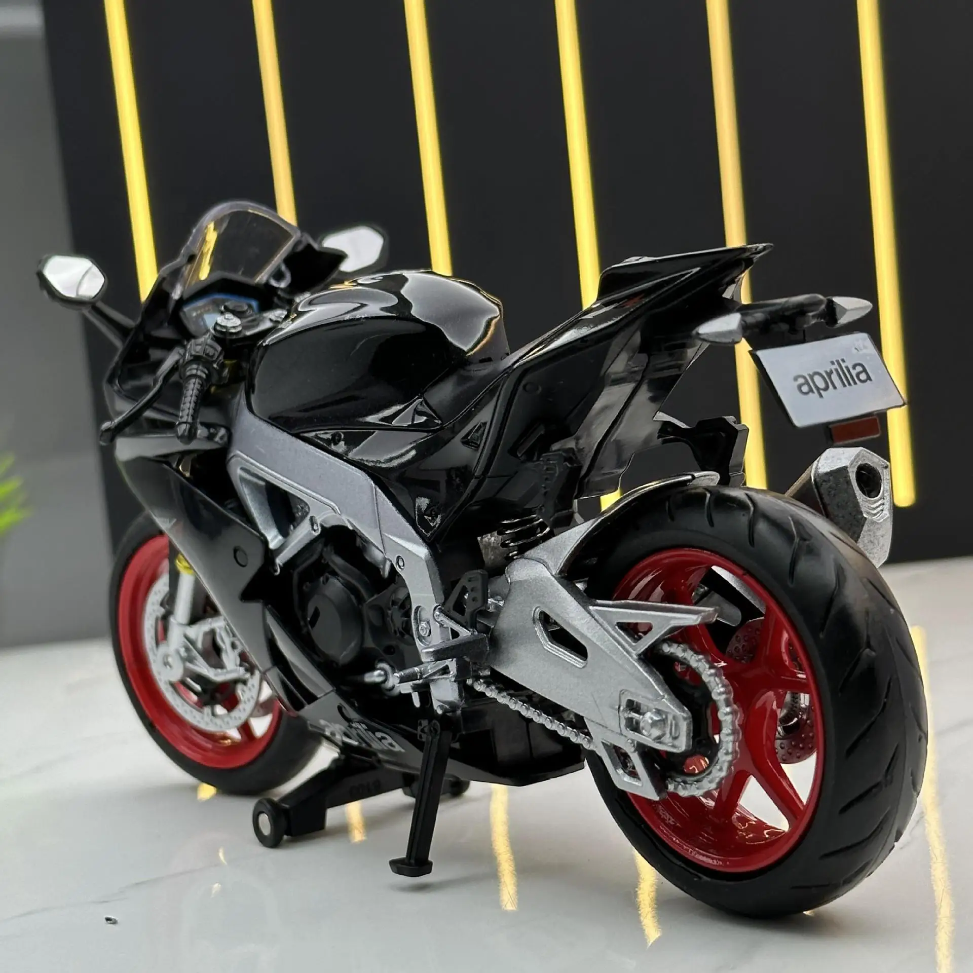 1:12 أبريليا RSV4 RR1000 سبيكة نموذج دراجة نارية سيارة Autobike Shork-Absor ber على الطرق الوعرة Autocycle لعبة هدية مجموعة #2