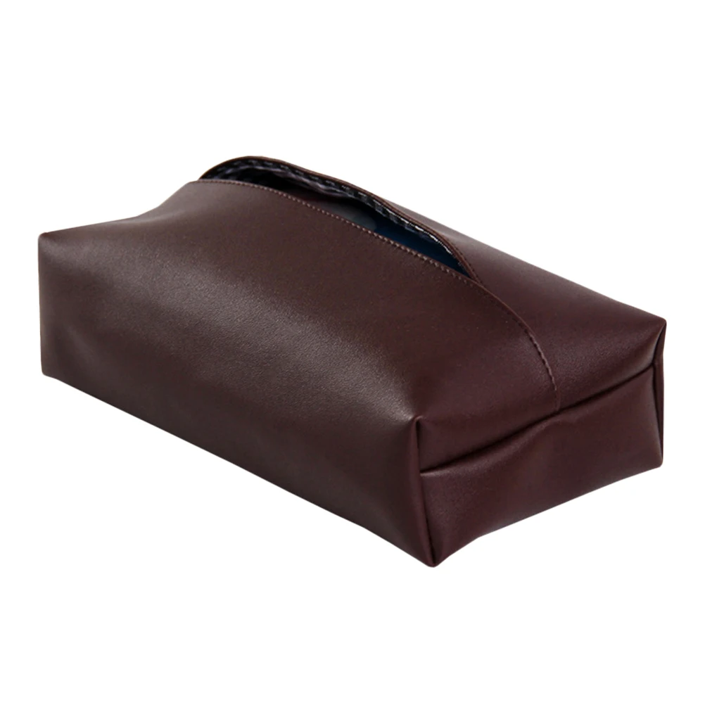 

Compact PU Tissue Box Desktop Napkin Holder Decorative Tissue Container Practical Storage Box for Home Office Decoration