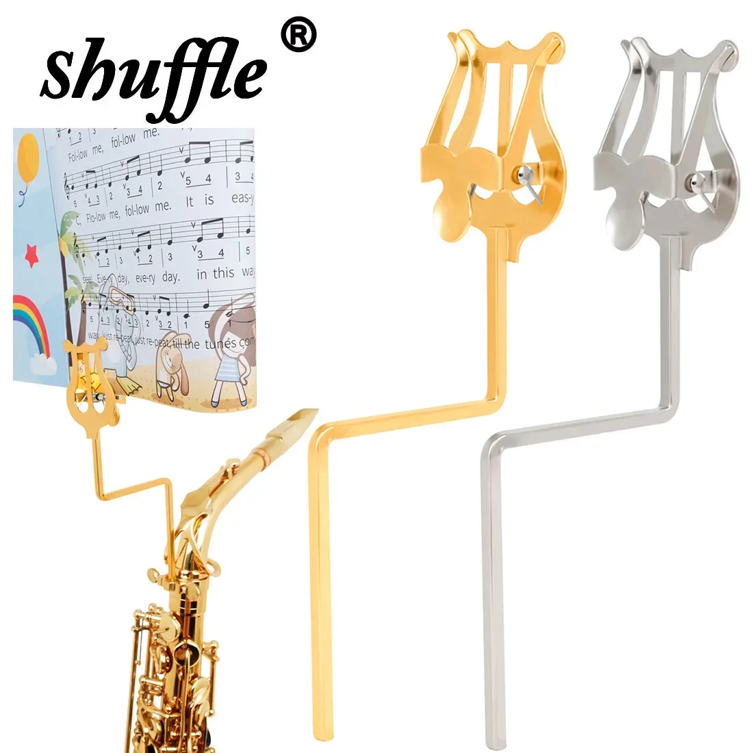 Alto Saxophon Musik Partitur Clip Tragbare Ständer Sax Marschieren Musik Partitur Langlebige Befestigungs Halterung Verwenden Holzblasinstrument Zubehör