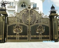 Castle Gates And Fences, Electric Wrought Iron Gates, European Manor Gates 5