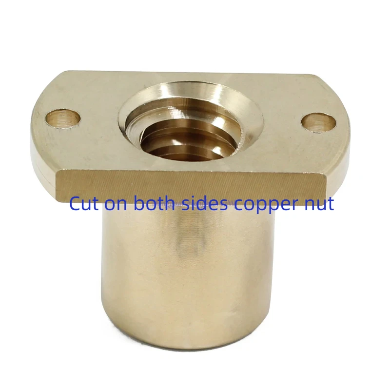 Flanged Brass Nut Double-Cut Locking Square Trapezoidal Nut Trapezoidal Screw Left/Right Hand Thread T10-T40