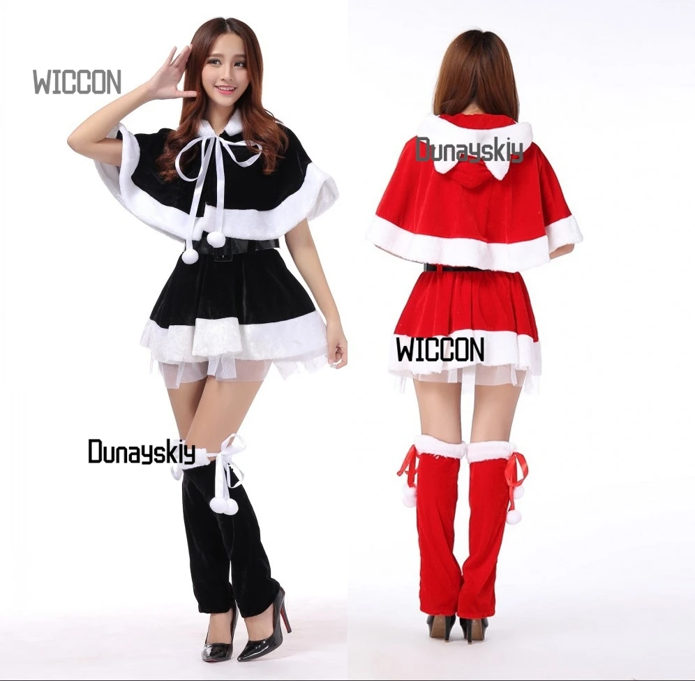 Shop1104224016 مخزن 2026 أزياء سانتا كلوز النسائية أزياء عيد الميلاد التأثيرية ملابس سانتا كلوز القطيفة #2