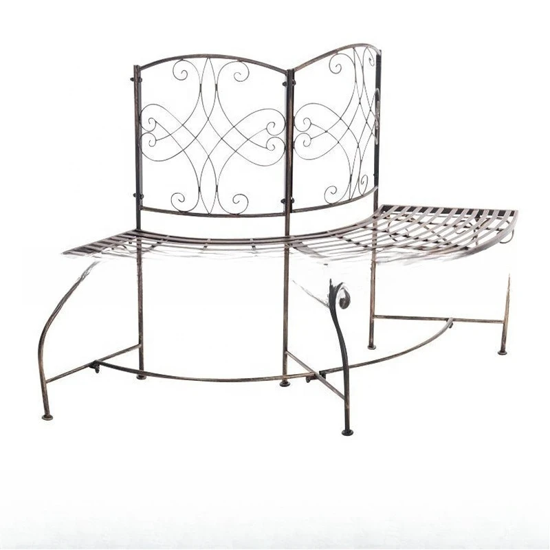 Outdoor wrought iron park tree chair tree chair resting bench long leisure