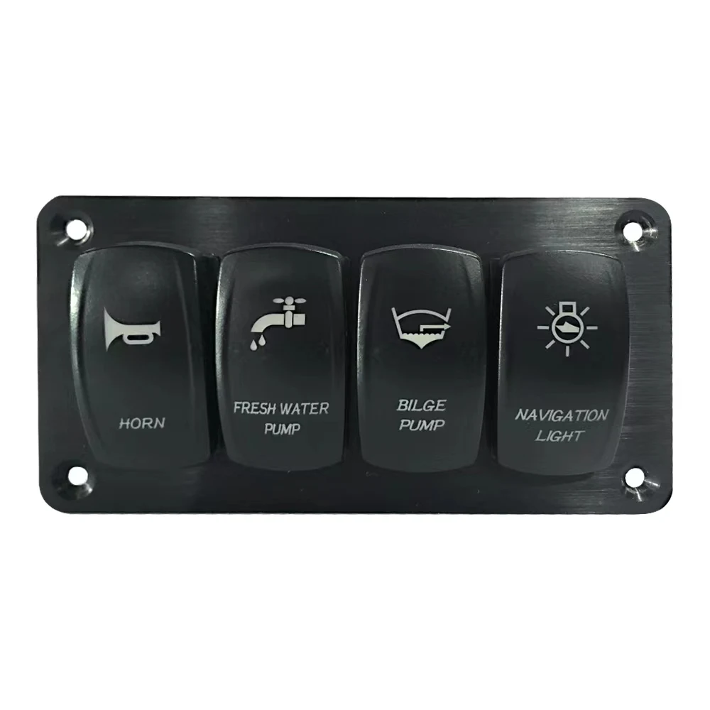 STTL Double USB Socket 12v 24v 6gang Led Combination Waterproof Boat Switch