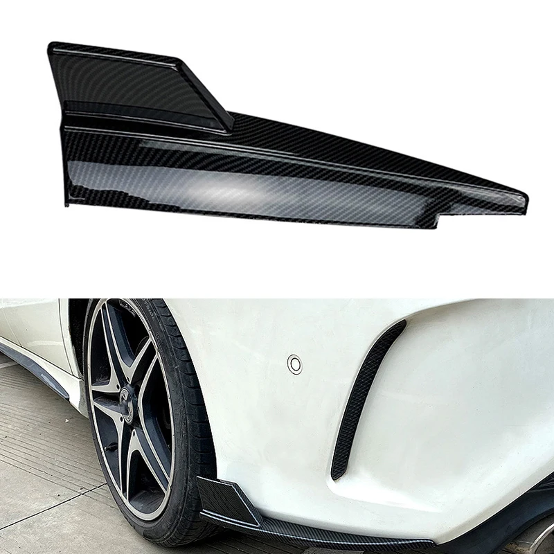 

Car Rear Bumper Lip Splitter Spoiler Aprons Flaps Carbon Glossy For Mercedes-Benz CLA-Class C117 CLA180 200 CLA45 AMG 2013-2019