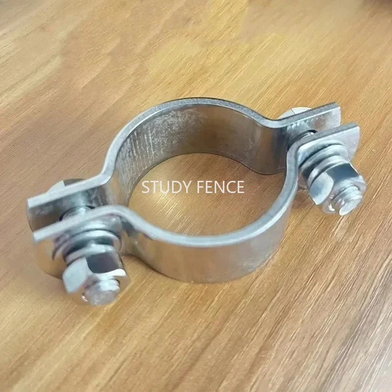 3PCS 304 Stainless Steel Pipe Clamp M6 Shelf Clamp Pipe Clip Kitchen Duct Bracket M6 Screw Nut Household Hardware Accessories