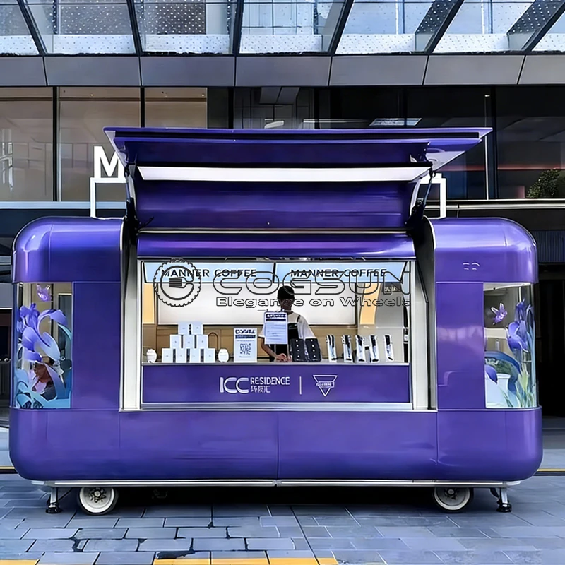 

Cogsun Custom Food Truck Coffee Kiosk Mobile Food Kiosk Trailer Custom Pizza Ice Cream Fast Food Catering with CE Certificate