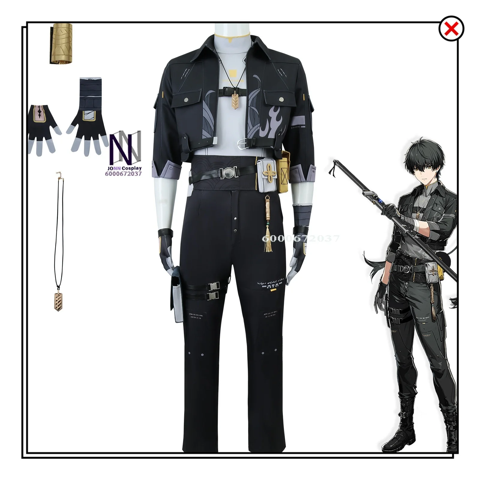 

Wuthering Waves Lingyang Cosplay Costume Young Lion Dancer Traditional Chinese-style Men's Version Wanderer Cosplay Costume Cool