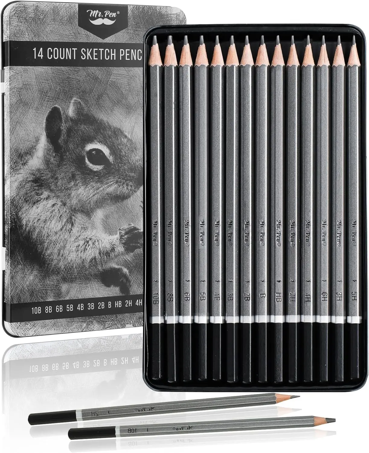 

14-Pack Graphite Sketch Pencils for Drawing, Writing, and Art - High-Quality Set with Various Hardness Grades