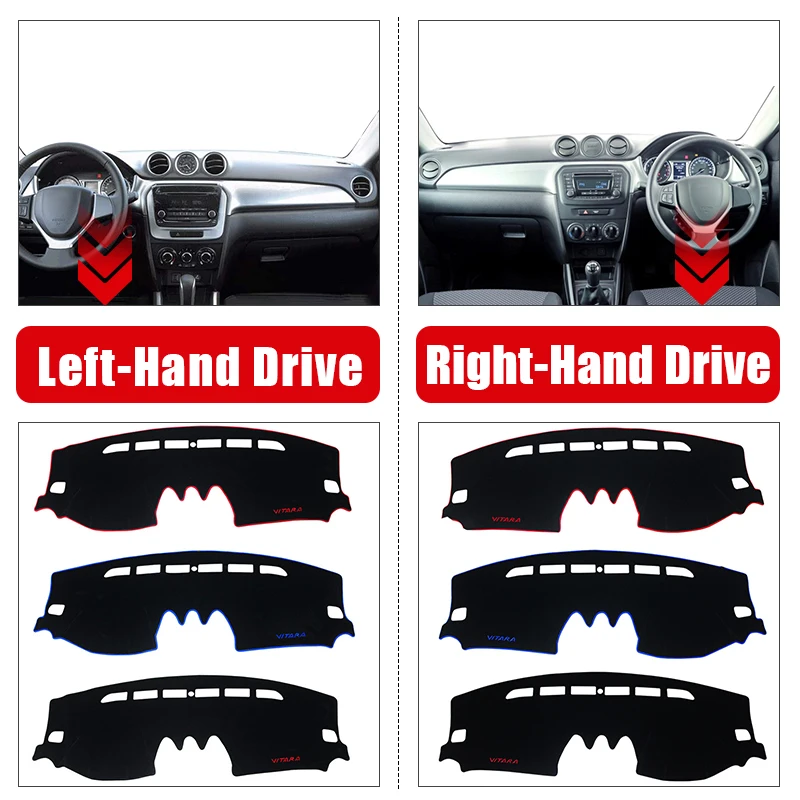 Car Dashboard Cover Avoid Light Mat For Suzuki Vitara LY 2015 2016 2017 2018 2019 2020 2021 2022 Instrument Carpet Accessories