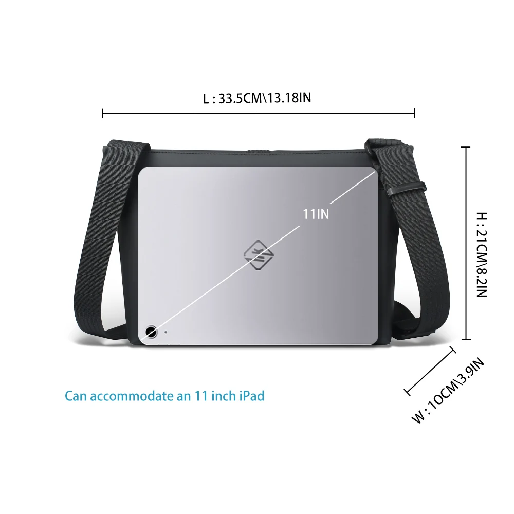 Heroic Knight Business Crossbody Bag Waterproof Large Capacity Men Travel Shoulder Bag Stylish Anti-theft Commute Messenger Bag