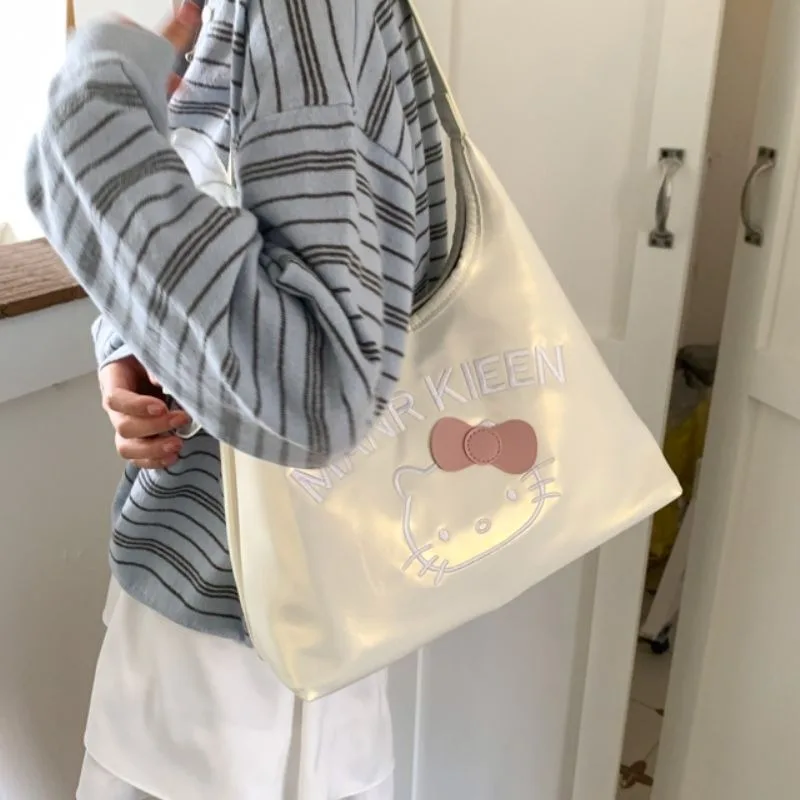 

Sweet Hello Kitty Anime Kawaii Sanrio Large Capacity Makeup Bag Cute Kt Cat Portable Storage Bag Girls Gifts for Kids