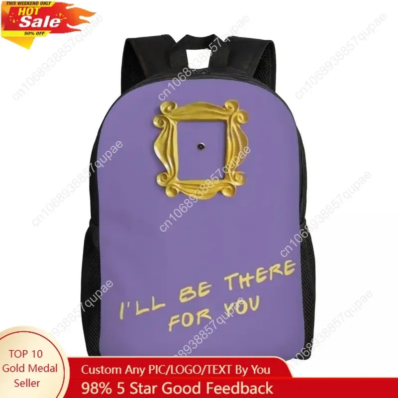 I'll Be There for You Travel Backpack Men Women School Computer Bookbag Friends TV Show College Student Daypack Bags