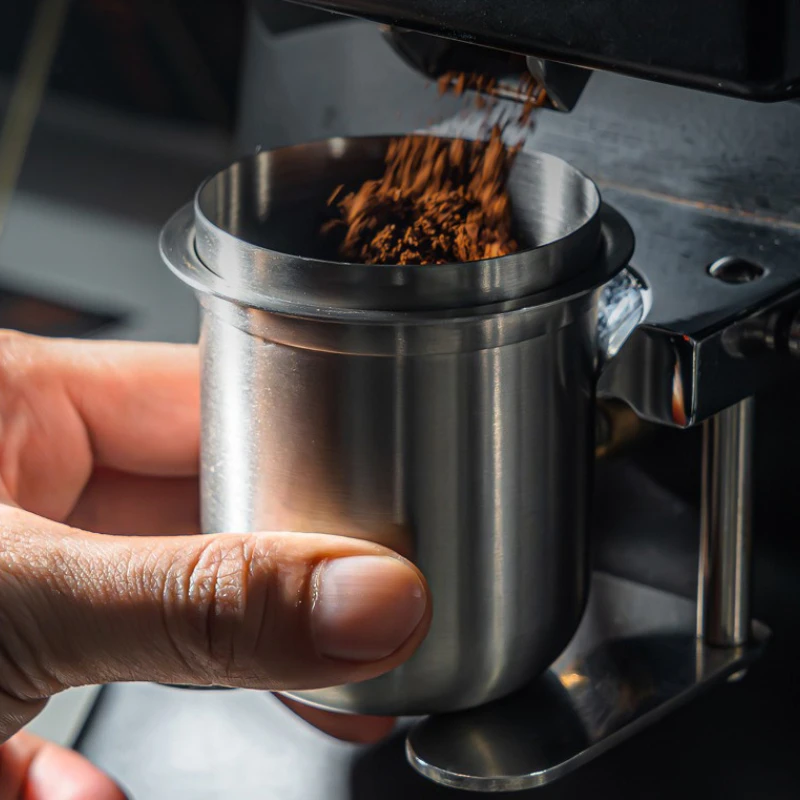 Taza dosificadora de café Universal de 58mm, taza para olfatear Espresso de acero inoxidable, receptor de polvo, taza de café hecha a mano, accesorios de café