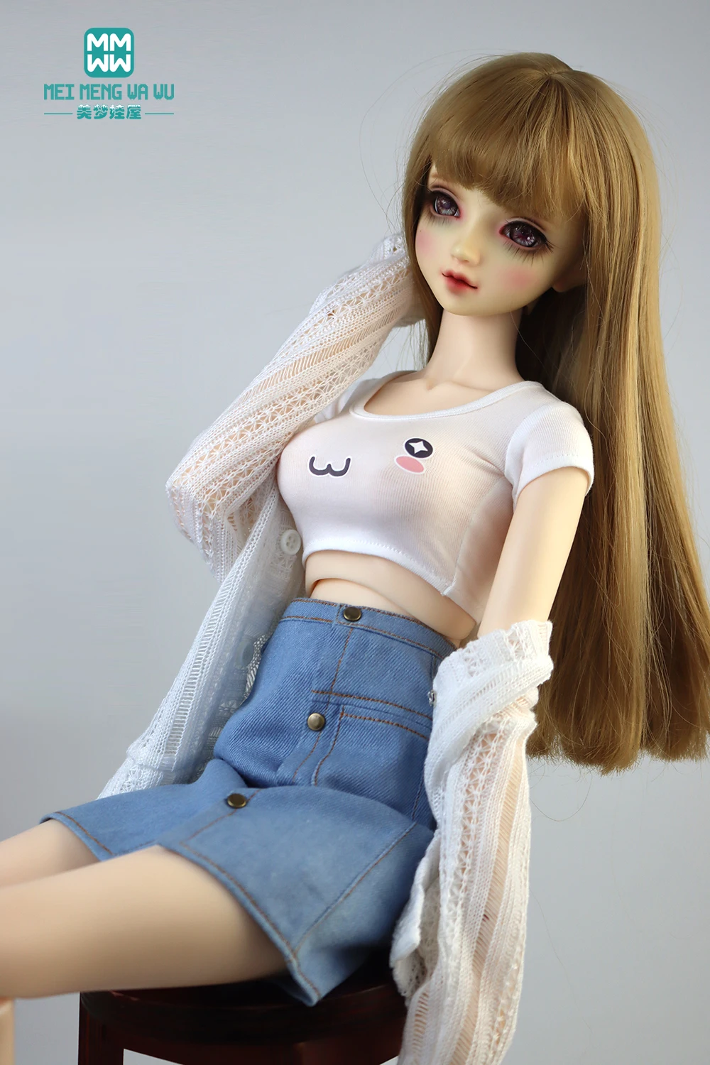 BJD Doll Clothes for 28-60CM 1/3 1/4 1/6 SD DD YOSD Toys Ball Jointed Fashion T-Shirt Doll Accessories Girl Gift