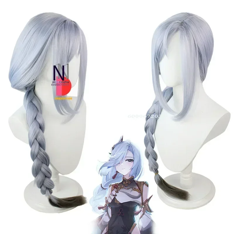 MN1 игра Genshin Impact Shenhe косплей костюм сексуальный комбинезон наряд на Хэллоуин для женщин парик вечерние униформа высокое качество Ful8/yG