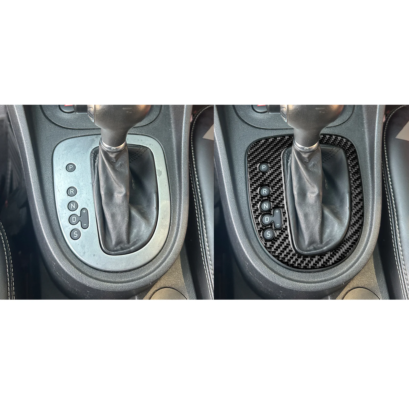 For Seat Leon 2005-2012 Carbon Fiber Central Gear Shift Control Panel Trim Cover Car Accessories Interior Decoration Sticker view 4