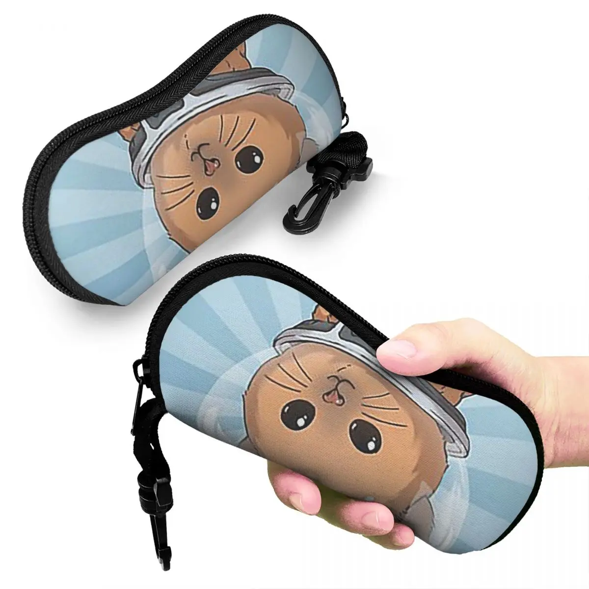 

Keep Calm Kitty Shell Glasses Case Portable Sunglasses Box Women Men Soft Eyeglass Bag Pouch