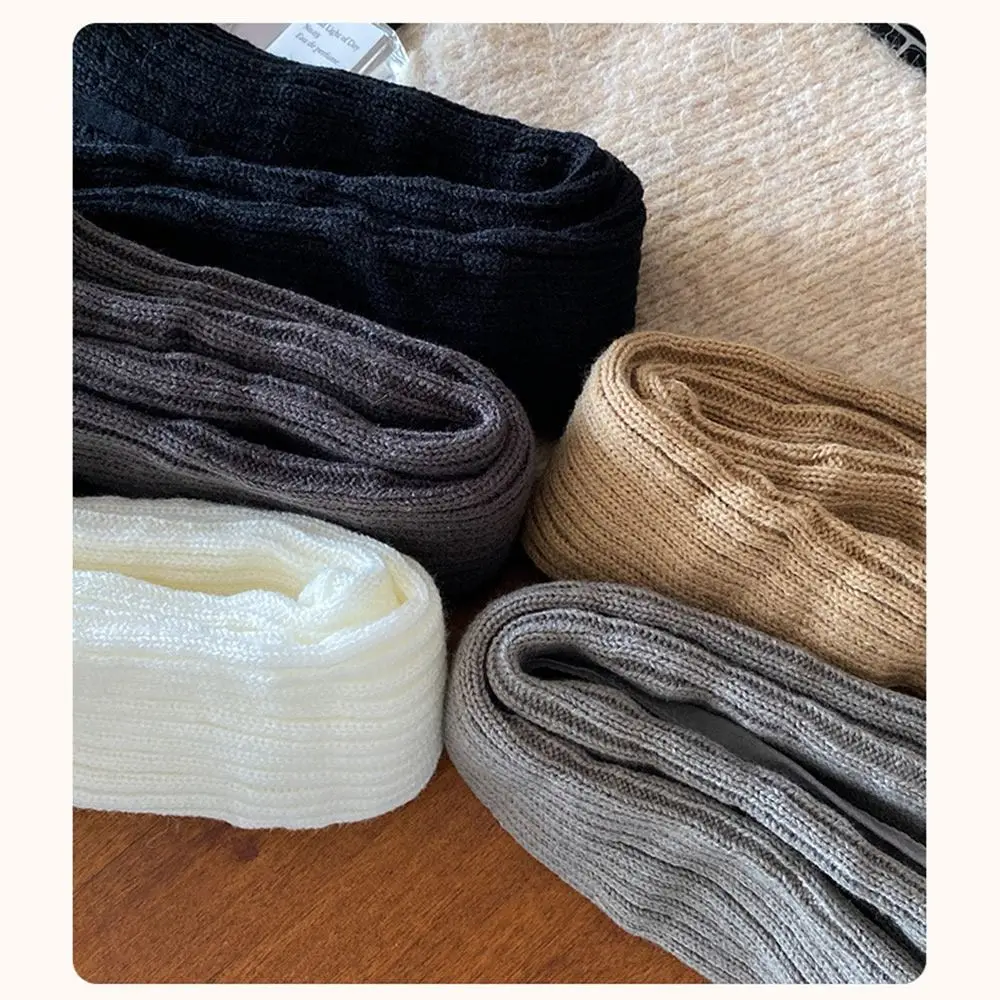 Sweet Solid Color Lace Leg Warmers Knitted Lace Trim Foot Cover Elastic Soft Fabric Lolita Style Socks Autumn Season