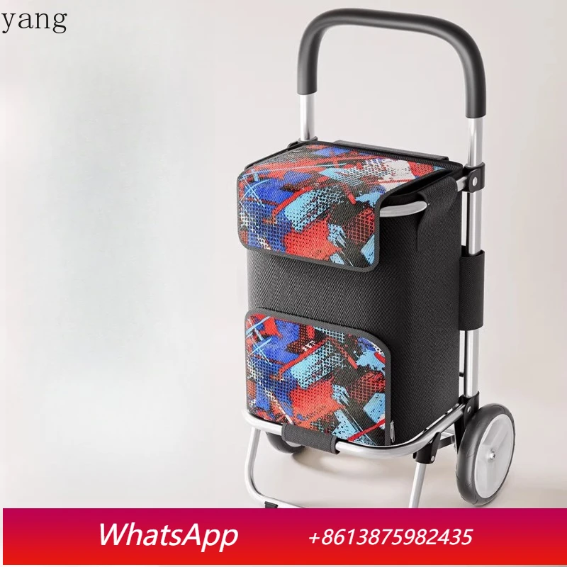 

LMM household new trailer hand-pulled portable large-capacity grocery shopping cart elderly stairs