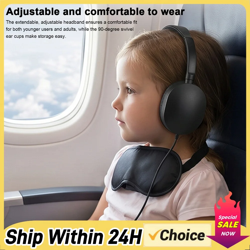 Professional Over Ear Monitor Headset 50mm Drivers Wired Closed Back Headsets 3.5mm Jack for Air Travel/School Classrooms/Homes