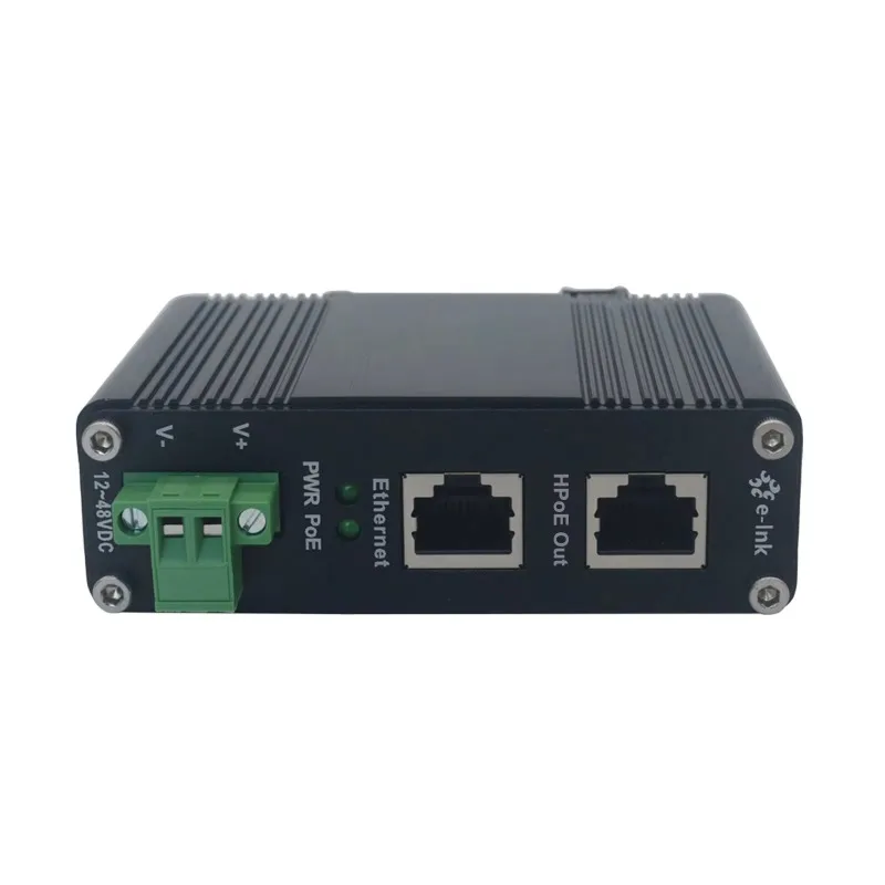 Industrial Gigabit Hi-PoE 60W 2 PoE++ Injector Hardened PoE Adapter with 12~48V DC