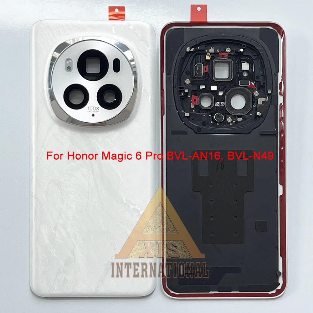 Honor Magic5,magic6,背面カメラフレーム,本物の品質,PGT-AN10用のバックバッテリーカバー