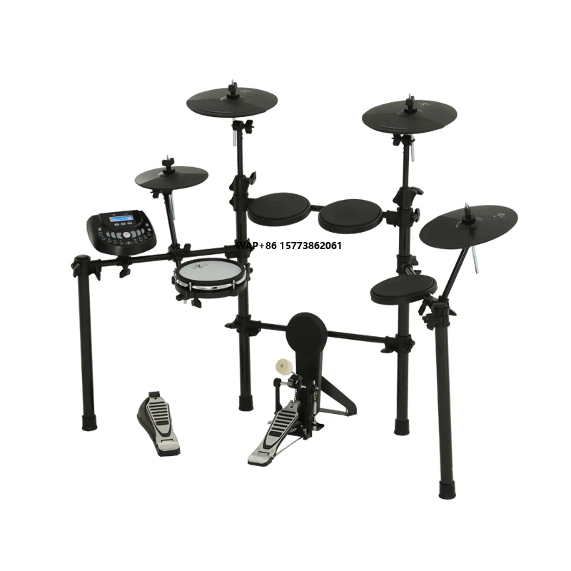 

HD-008LB Электрическая набор для пес, электронные барабаны, ударные музыкальные инструменты, электрическая барабанная установка для начинающих