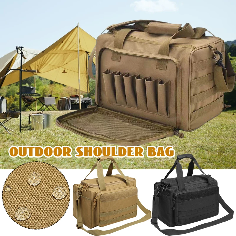 

Tactical Handgun Bag Waterproof Shoulder Bag Deluxe Pistol Shooting Range Bags Daily Necessities Outdoor Sports Equipment Bag