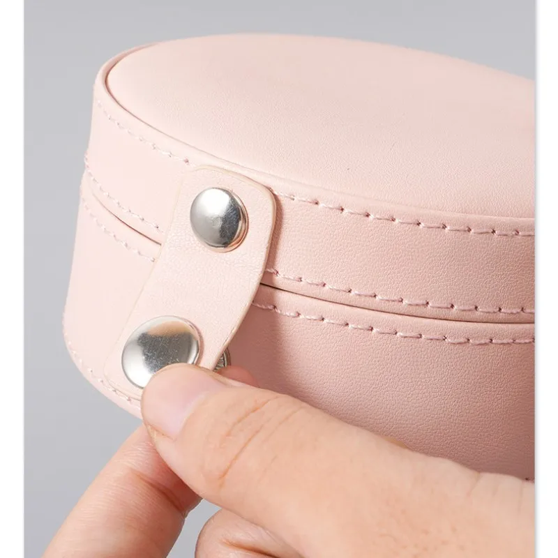 منظم حلقات القلادة، صندوق تقسيم ناعم قابل للفصل، منظم مجوهرات دائري، حقيبة تخزين آمنة للقرط لمجوهرات السفر #6