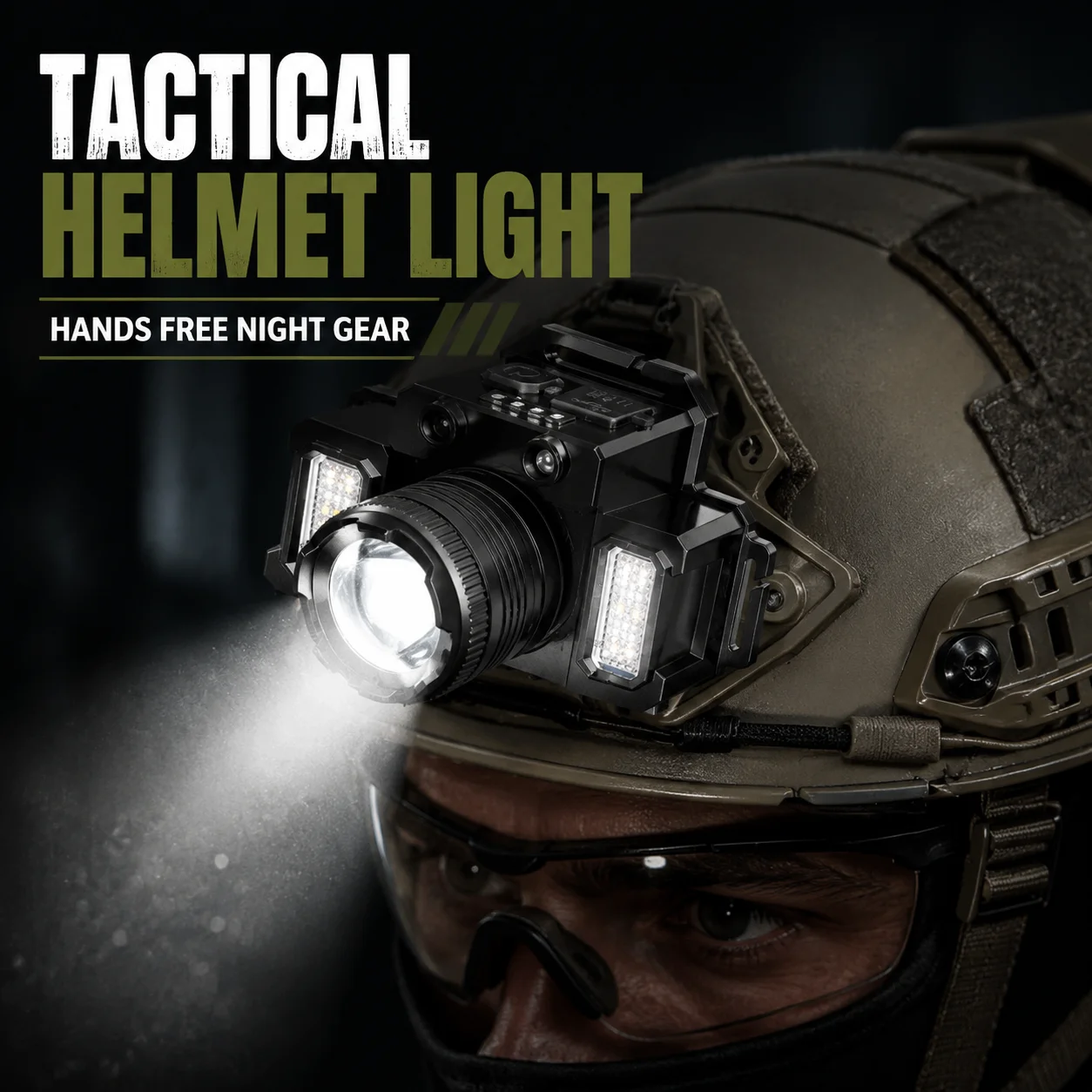 Headlamp Tactical Bright - Тактический умный сенсорный налобный фонарь, фонарик