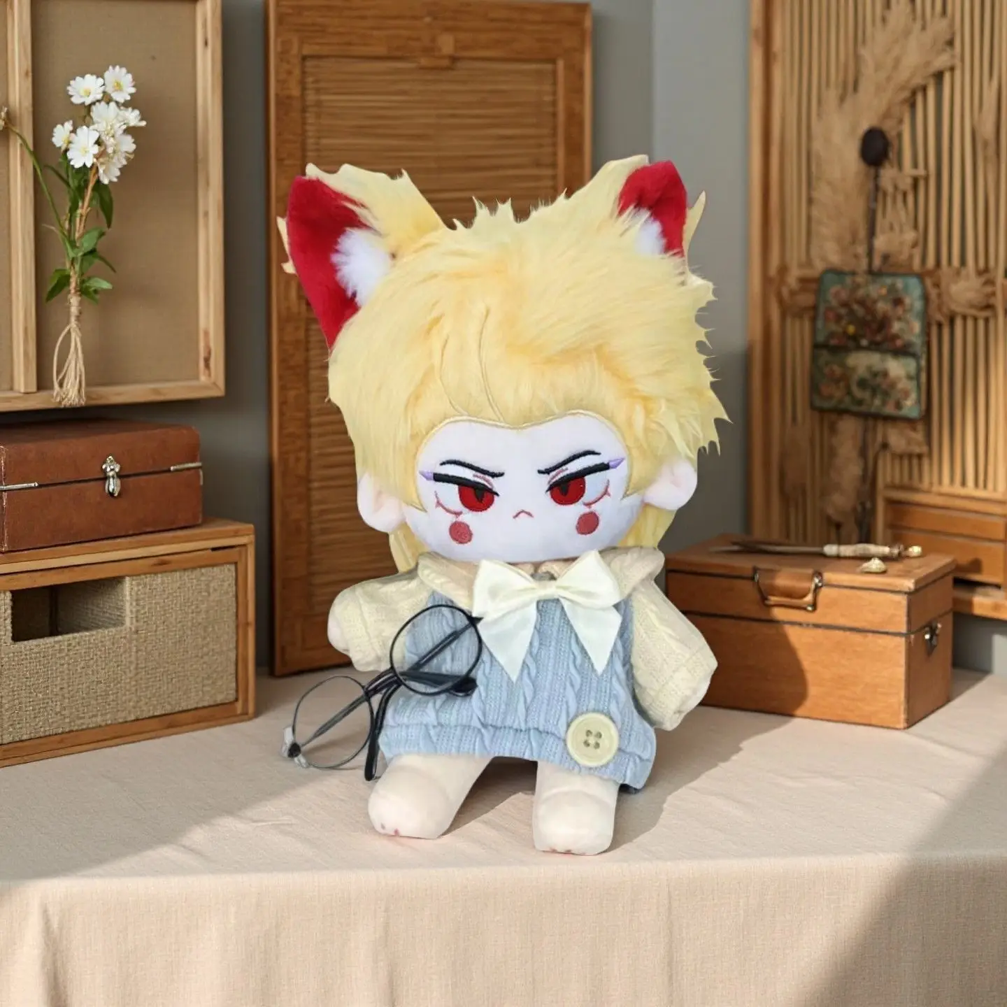 

Animation Hazbin Hotel Lucifer Stuffed 20cm Cotton Doll Cute Dress Up Plush Toys for Adults and Children to Collect as Gifts