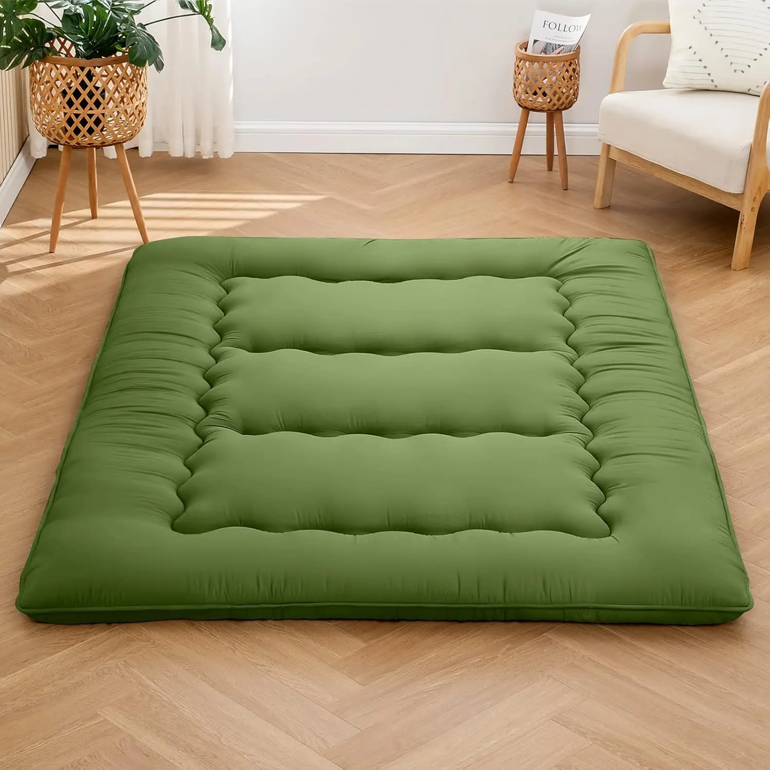 

Futon Mattr Mattr Topper Short Queen Japanese Floor Mattr Memory Foam Tatami Foldable Sleeping Mattresses Camping Mattress,Army